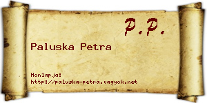 Paluska Petra névjegykártya